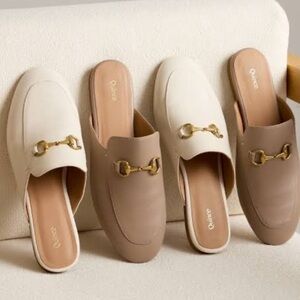 Quince Horsebit Italian Leather Open Back Loafer Mules Size 10